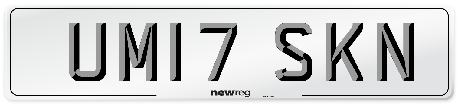 UM17 SKN Number Plate from New Reg